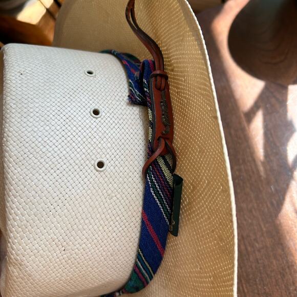 Vintage Chi Chi Collection Straw Hat Golf Multicolor Band small medium - Picture 6 of 12